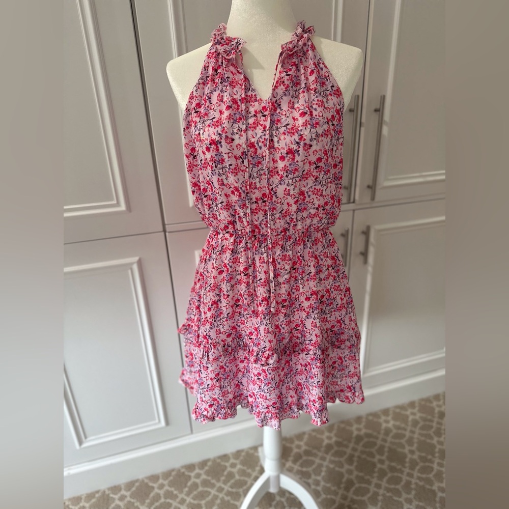 Taroo cinched waist ruffle dress NWWT